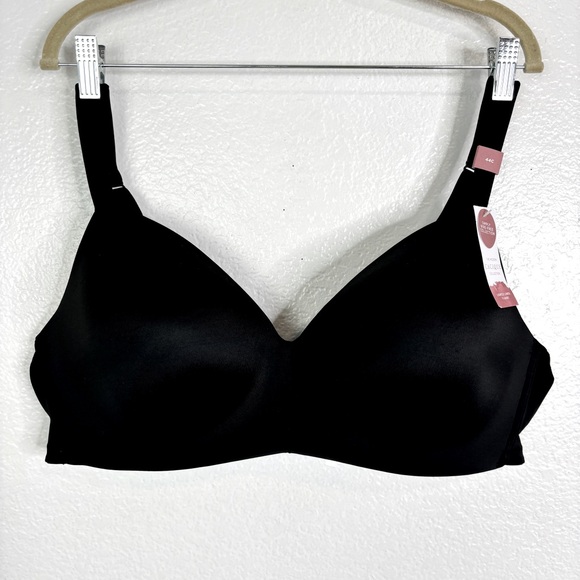 NWT CACIQUE Lightly Lined Black T-Shirt Bra - 44C - Picture 2 of 8